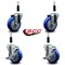 Service Caster 4'' Blue Poly Wheel Swivel 7/8'' Expanding Stem Caster Set 2 Brakes, 4PK SCC-EX20S414-PPUB-BLUE-2-TLB-2-78 - alternate 5